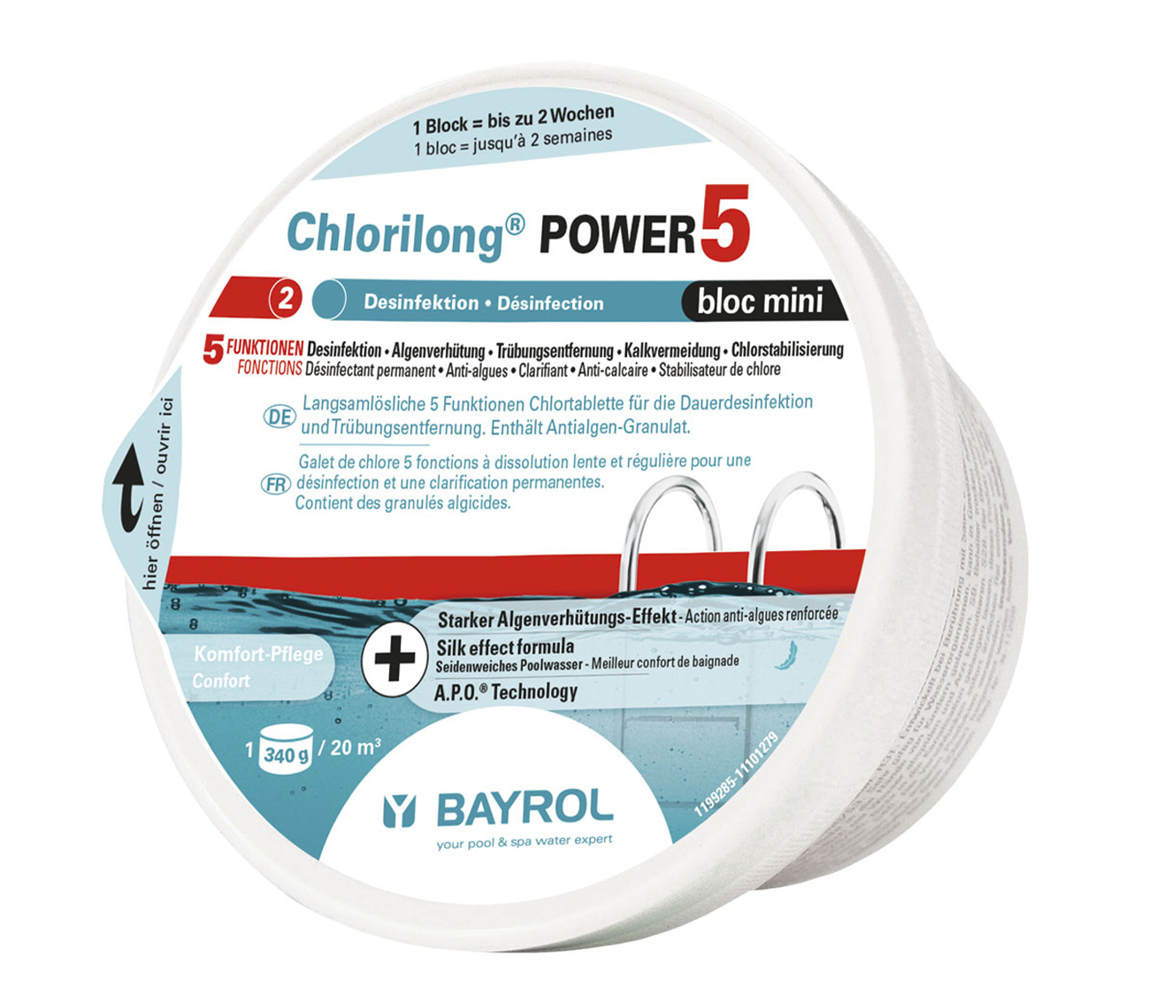 Bayrol Chlorilong Power 5 Bloc Mini 340g Dose