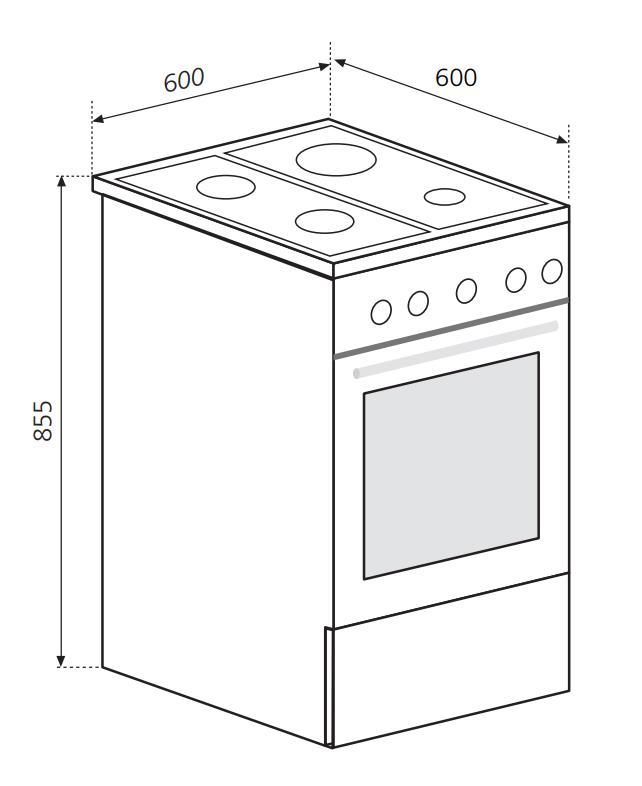 Oranier STK 657 60 cm Gas-Elektro-Herd