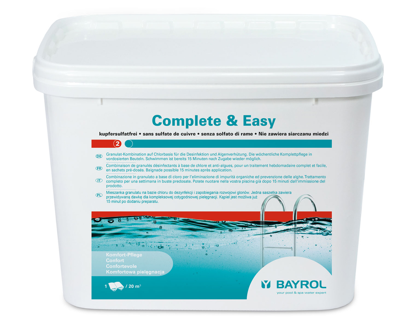 Bayrol Complete & Easy 4,48 kg (16 Doppelbeutel im Eimer)