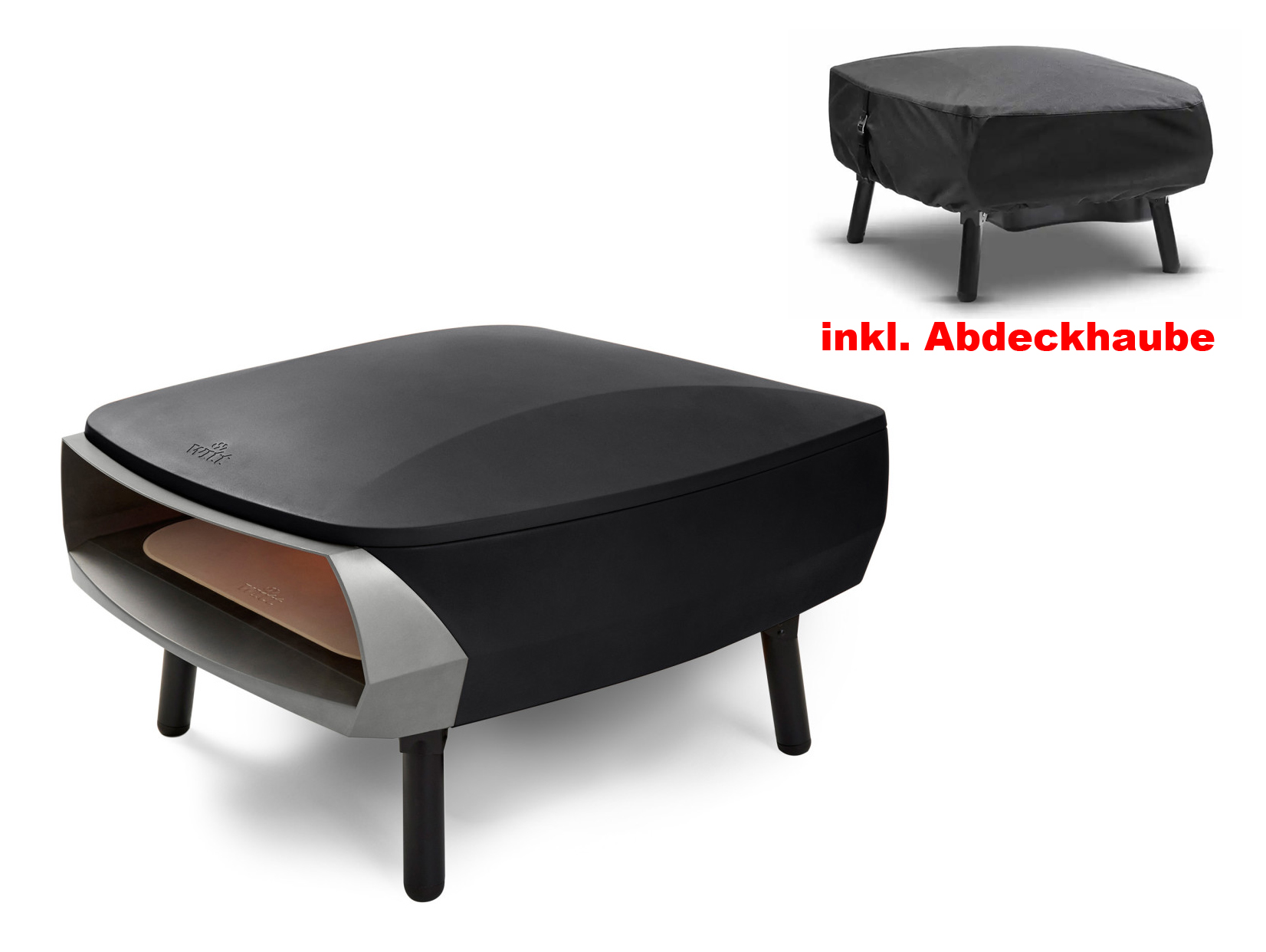 WITT Pizzaofen Etna Fermo Black inkl. Abdeckhaube