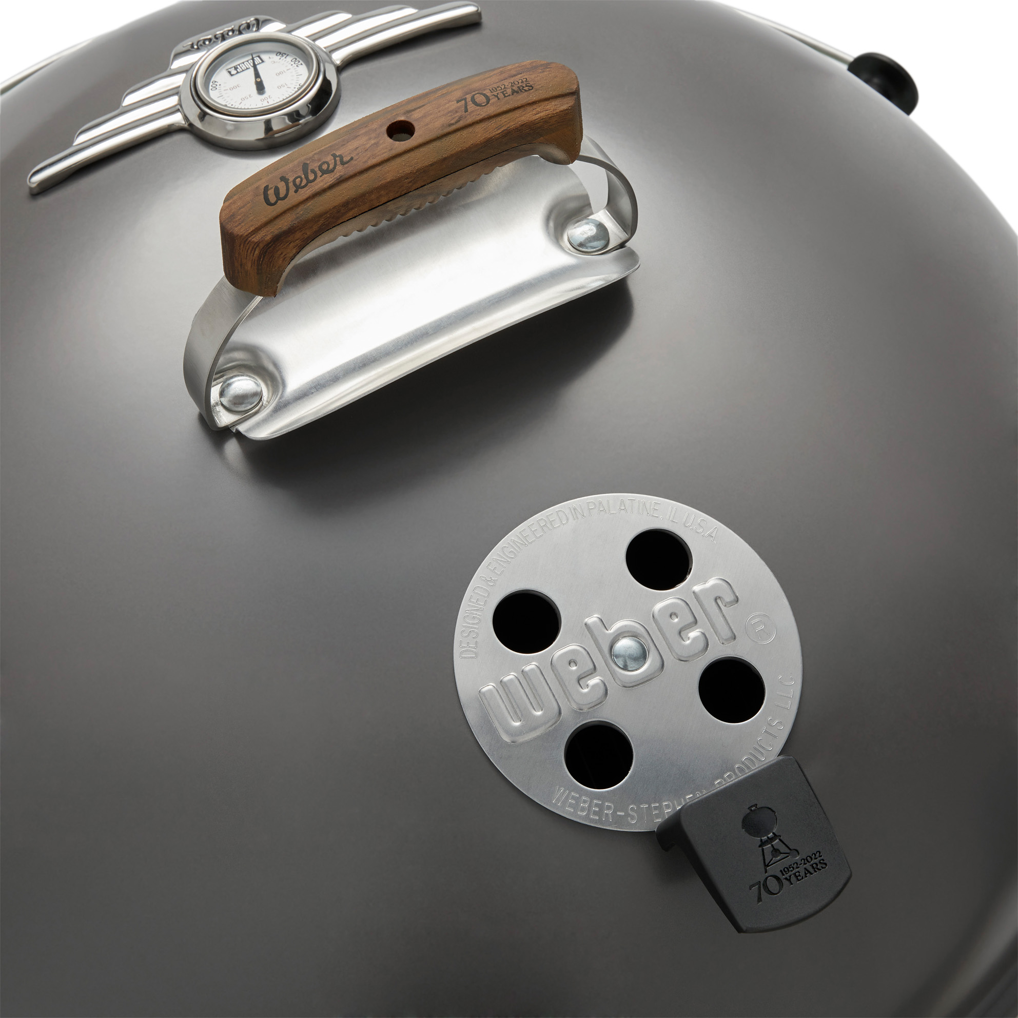 Weber 70th Anniversary Edition Kettle, 57 cm, Metallic Grey