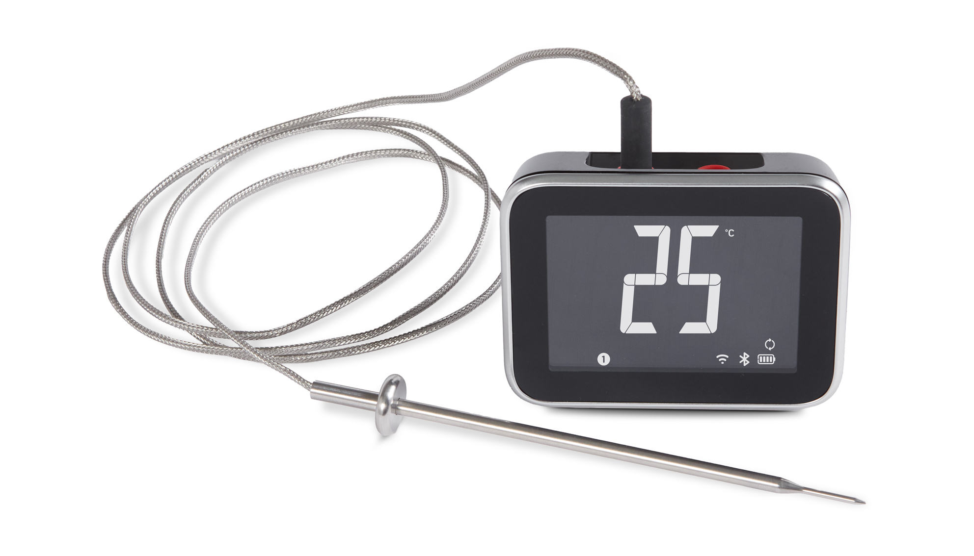 Weber Smart Hub Display - Basisstation für bis zu 4 Temperaturfühler (2 mit Kabel, 2 kabellos)