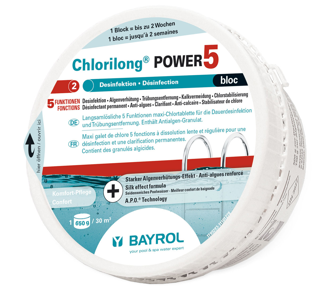 Bayrol Chlorilong Power 5 Bloc 650g Dose
