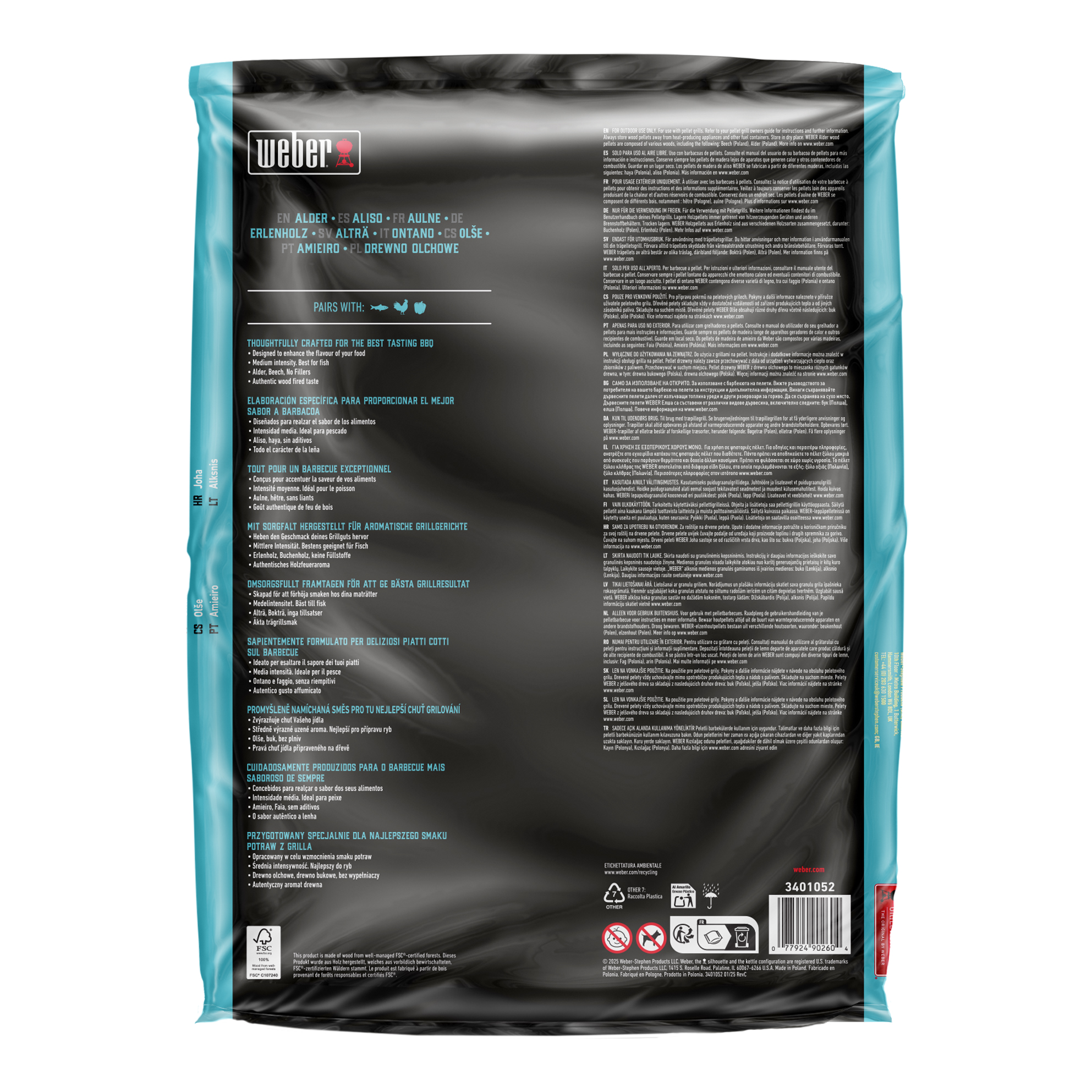 Weber Holzpellets aus Erlenholz - 100% natürliche Hartholzpellets