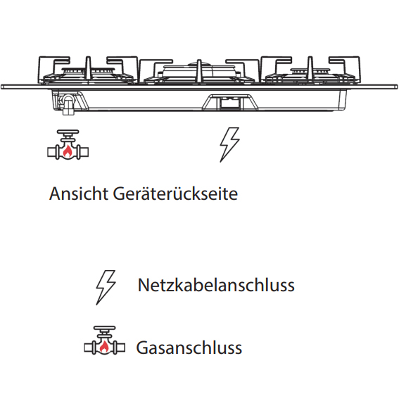 Oranier Gaskochfeld GKH890 5-flammig