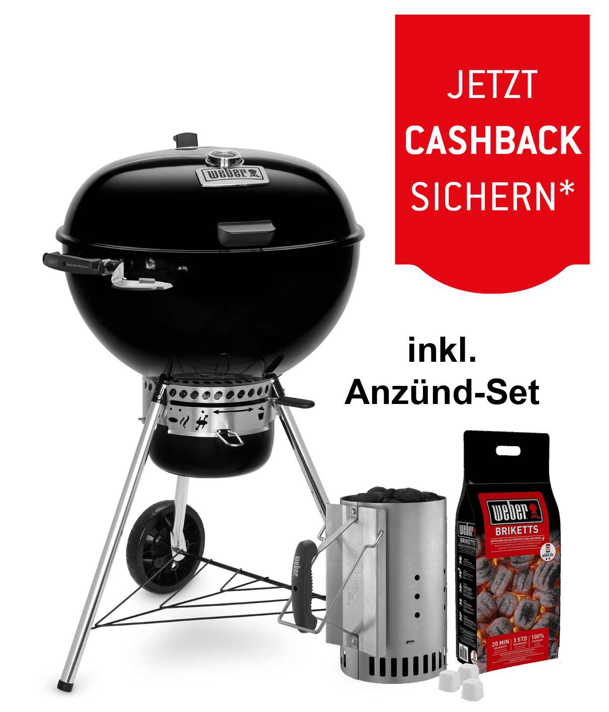 Weber Master Touch GBS Premium SE E 5775 Ø 57 cm Holzkohlegrill inkl. Anzünd-Set