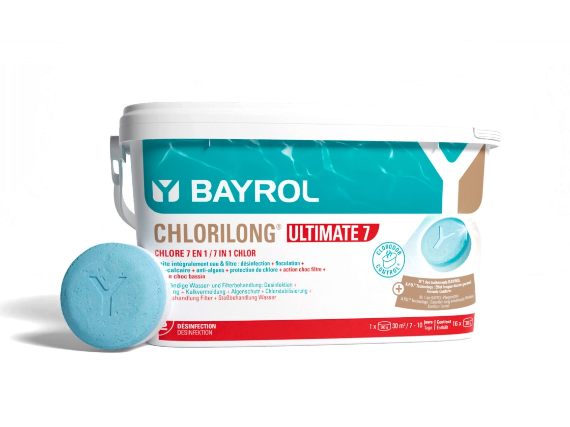 Bayrol Chlorilong ULTIMATE 7 - 4,8 kg Eimer mit Clorodor Control Kapsel