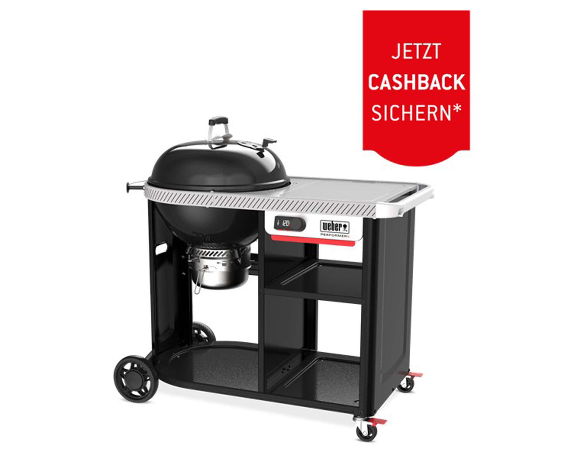 Weber Performer Premium Smart Holzkohlegrill 57 cm Black