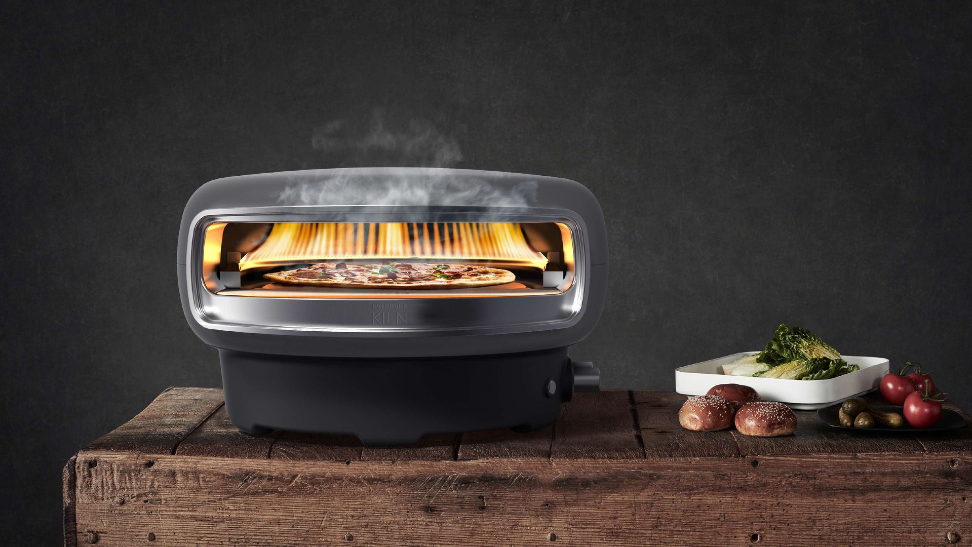 Kilt_Schwarz_42w0xcaSD4vage Everdure KILN Pizzaofen 2-Brenner, Graphite