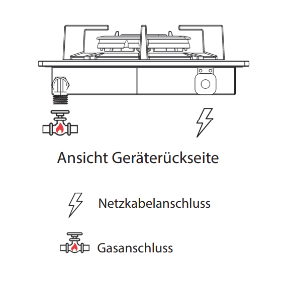 Oranier Domino-Gaskochfeld GKH330 1-flammig