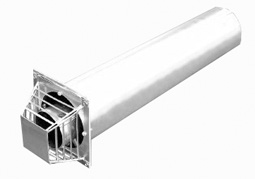 Abgas-Frischluftrohr mit Windschutz Ø 160/110 mm