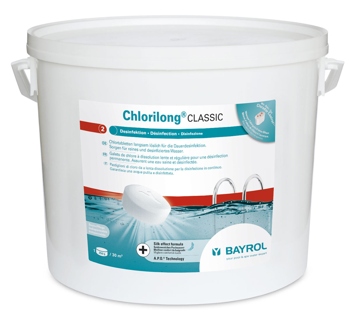 Bayrol Chlorilong Classic 10 kg Eimer mit Clorodor Control Kapsel
