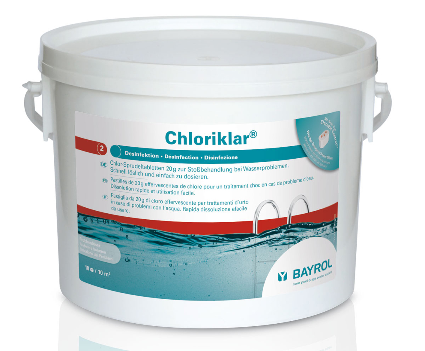 Bayrol Chloriklar 3 kg Eimer mit Clorodor Control Kapsel