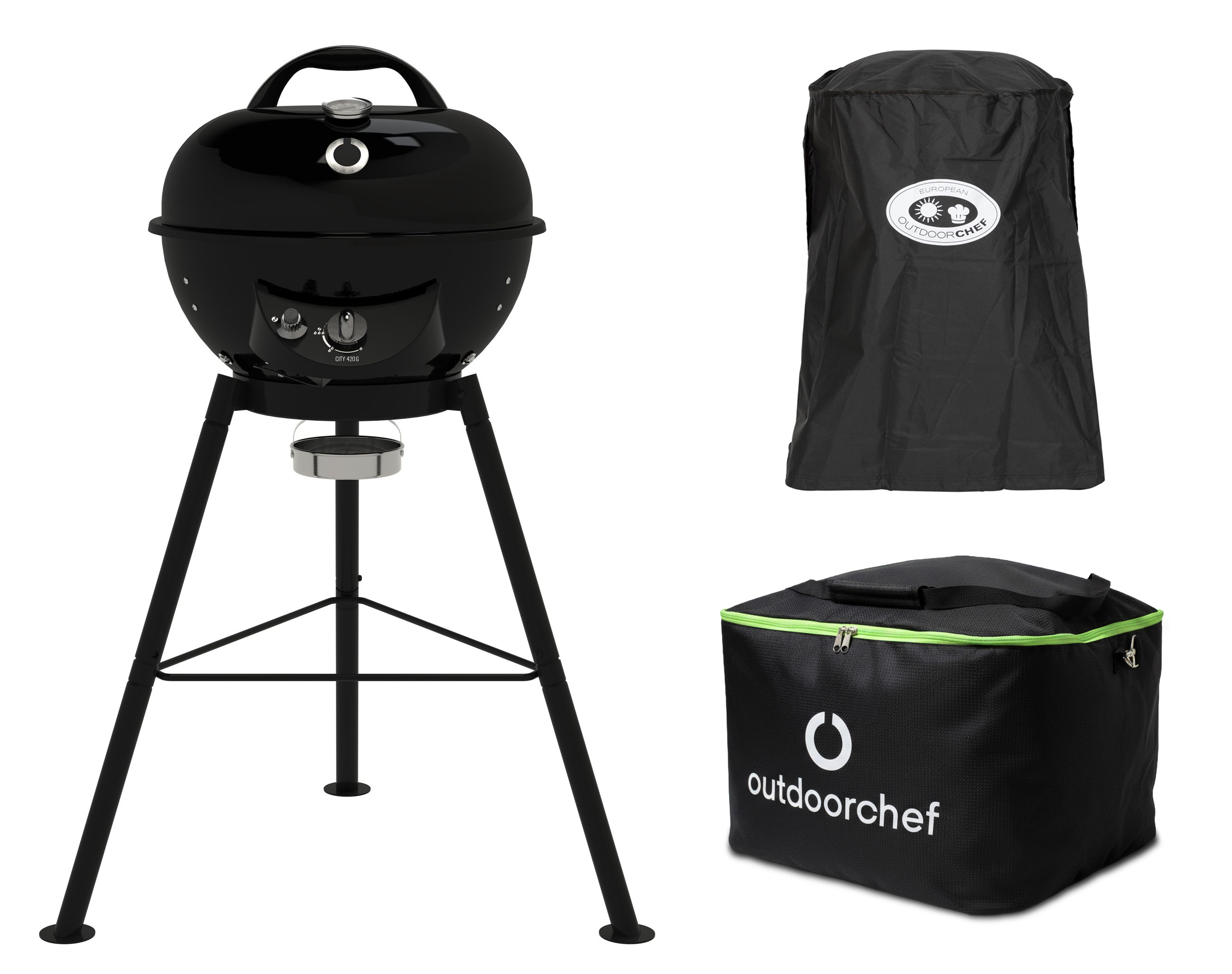 Outdoorchef City 420 G SE Black inkl. Abdeckhaube & Tragetasche