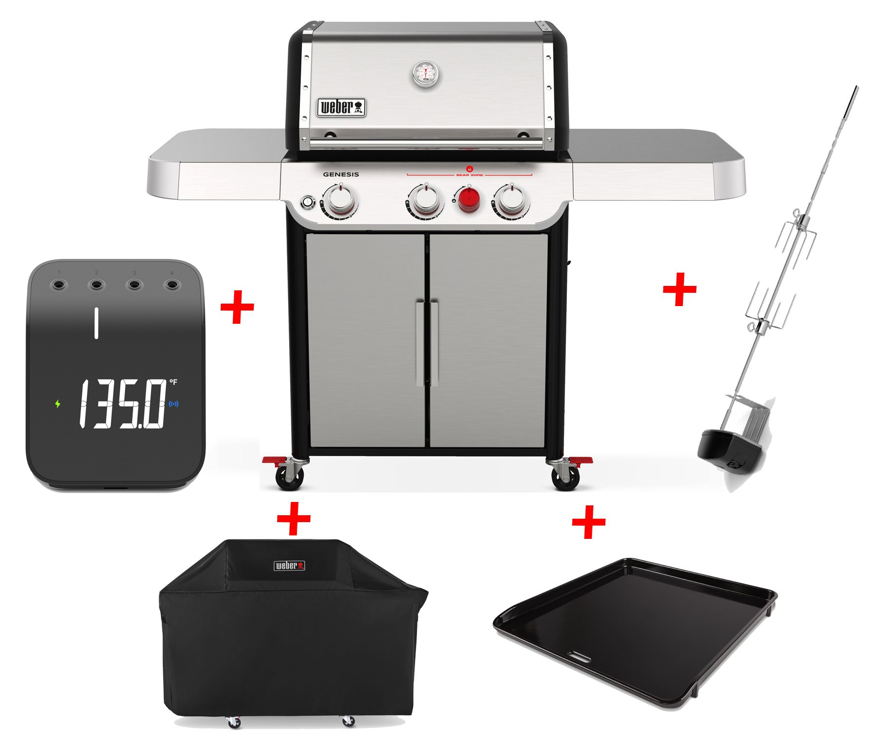 Weber Genesis S 325 S inkl. Haube, SmartHub, Plancha & Drehspieß Ausstellungsstück